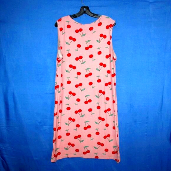 5 More Minutes Cherry Print Nightgown 1X - Picture 5 of 7